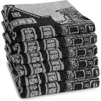 DDDDD Keukendoek Canal Black 50 x 55 cm (6-teilig)