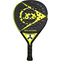 Dunlop Padel tennis racket Dunlop GALACTICA 370g OversizeHybrid PRO-EVA professional Juani Mieres black-yellow