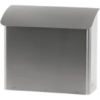 HygieneShopBasics Wandbriefkasten, 41,5 cm Edelstahl Feuergeprüfter Briefkasten aus Metall