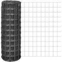 vidaXL Eurozaun Stahl 10 x 1,2 m Grau
