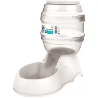 MPETS Weißer Kunststoff Tierwasserbrunnen - 3,5L