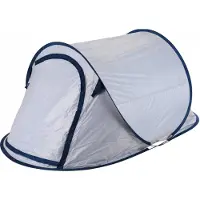 Redcliffs Pop-Up-Zelt für 2 Personen 220x120x90 cm Weiß und Blau