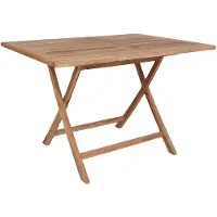 Ebuy24 Oline Gartentisch 80x120 cm Teakholz massiv.