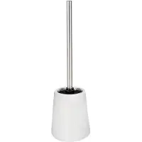 Wenko Flora WC-Garnitur 22634100 , Weiß mit zartem Blümchen-Relief