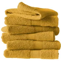 De Witte Lietaer Badezimmer-Textilien Set Hélène Golden Yellow (6er Set)