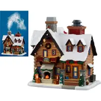 Lemax Thicket falls cabin (smoking) with 4.5v adaptor Weihnachtshaus (mix)