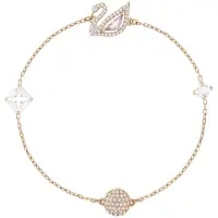 Swarovski Armband - - Schwan Dazzling rosé - Gourmette - Jonc - Vergoldet
