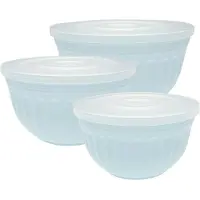 Greengate Kunststoff Schalenset ALICE PALE BLUE Blau mit Deckel 3er Set | Gr.: onesize