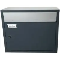 SafePost 910 Wandbriefkasten anthrazit silber