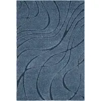 Safavieh | Teppich Neapel blau Kunstfaser 230x160 cm | NADUVI