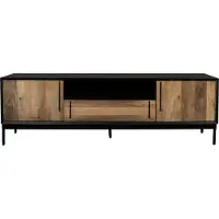 Dutchbone Nairobi Sideboard - 50x40x160 cm - Zwart/Bruin