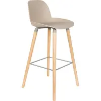 Zuiver 2er Set Albert Kuip Barstuhl Eschenholz/Kunststoff 75 cm