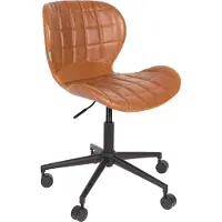 Zuiver OMG Bürostuhl Kunstleder Braun