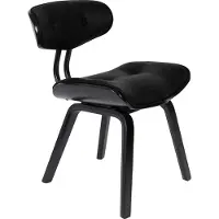 Dutchbone Blackwood Esszimmerstuhl Holz/ Kunstleder Schwarz