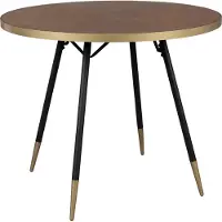 Housecraft living Denise Esstisch Rund 91 cm cm Holz Braun/ Gold