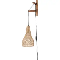White Label wandleuchte Alen28 x 17 cm Stahl/Holz gold/braun