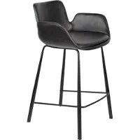 Zuiver Britt LL Barhocker Stahl/PU-Leder