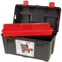 Tayg 130007 Werkzeugkasten aus Kunststoff Nr.30, schwarz, 445 x 235 x 230 mm