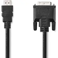 Nedis HDMI -Kabel - HDMI Stecker - DVI-D 24+1-Pin Stecker - 1080p - Vernickelt - 3.00 m - Gerade - PVC - Schwarz - Box
