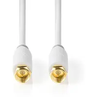 Nedis Satellite & Antenna Cable F Male F Male Gold Plated 75 Ohm Single Shielded 3.00 m Round PVC Wh