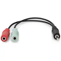Nedis Stereo-Audiokabel - 3.5 mm Stecker - 2x 3.5 mm Buchse - Vernickelt - 0.20 m - Rund - Anthrazit - Box