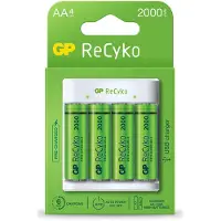 GP Akkuladegert B411 mit 4x AAA Akkus, 2100mAh, 1,2V, wei