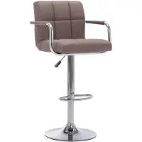 vidaXL Barhocker Taupe Stoff