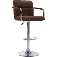 vidaXL Barhocker Braun Stoff