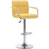 vidaXL Barhocker Gelb Stoff