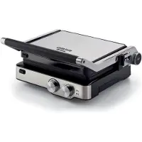 Ariete Grill & Taste, Schwarz, Edelstahl, Rechteckig, Drehregler, 290 x 230 mm, Scharnier, 2000 W