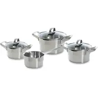 BK Premium+ Pfannen-Set 4-teilig aus Edelstahl Alle Wärmequellen