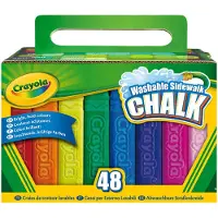 Crayola : Waschbare Straßenkreide, Set mit 48 Stück in einer Box.