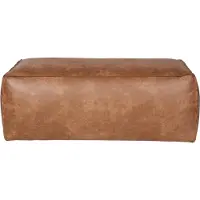 Woood Rodeo Fußhocker - Recycle Leder - Cognac - 43x120x60