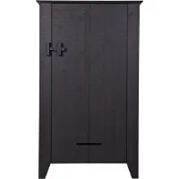 Woood Gijs Wohnzimmerschrank Vorratsschrank Aus Kiefer, Schwarz