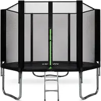 VirtuFit Trampolin mit Sicherheitsnetz Schwarz 305 cm