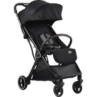 Cangaroo Kinderwagen easy Fold Buggy Alu Sonnendach verstellbar, faltbar, Korb schwarz