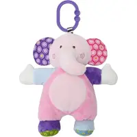 Lorelli Baby Kuscheltier Plüsch Greifling, C-Ring, auffällige Farben, ab Geburt rosa