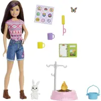 Barbie It takes two! Camping' Spielset mit Skipper Puppe und Häschen & Zubehör, 3 bis 7 Jahre