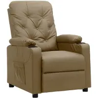 vidaXL Relaxsessel Cappuccino-Braun Kunstleder