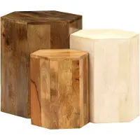 vidaXL 3-tlg. Couchtisch-Set Massivholz Mango