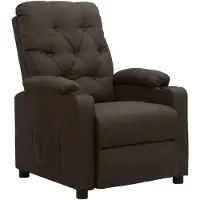 vidaXL Relaxsessel Dunkelbraun Stoff