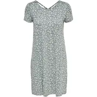 ONLY Minikleid "ONLBERA BACK LACE UP S/S DRESS JRS NOOS" Viskosemischung, regular fit, Rundhals