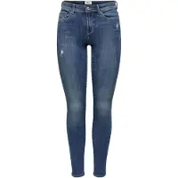 ONLY Skinny-fit-Jeans "ONLWAUW – Skinny-Jeans mit Destroyed-Effekt und Stretch" skinny fit, modisch, Denim, Baumwollmischung