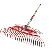 GartenMeister Universalharke mit Greifer - teleskopierbar - mit 25 Zähnen