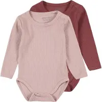 Minymo Bodys l/ä - 2er-Pack - Violett Ice - - 1 Jahr (80) - Body L/Ä