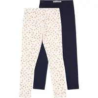 Minymo Leggings - 2er-Pack - Offwhite/Navy - - 8 Jahre (128) - Leggings