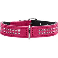 Hunter Halsband Diamond Petit S (42), pink/schwarz