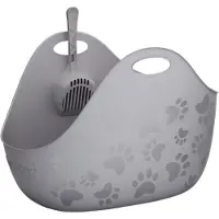 Litter Genie LitterBox White, Katzentoilette weiß, Elegantes und praktisches Des