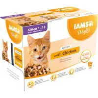 IAMS Delights Huhn in Soße Kätzchen – 12 x 85 Gramm