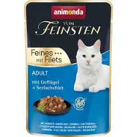 Animonda Vom Feinsten Vom Feinsten Fines mit Filets Nassfutter mit Geflügel und Seelachsfilet für adulte Katzen 24x85g
